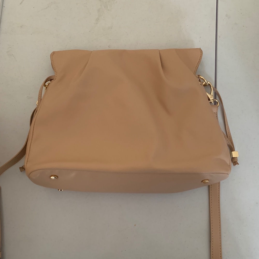 On 34th Beige over shoulder purse